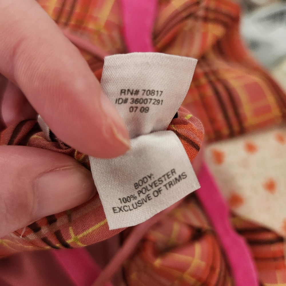 Victoria's Secret Y2K Vintage Rare Pink Plaid Floral Babydoll Silky Slip Dress - Picture 7 of 11